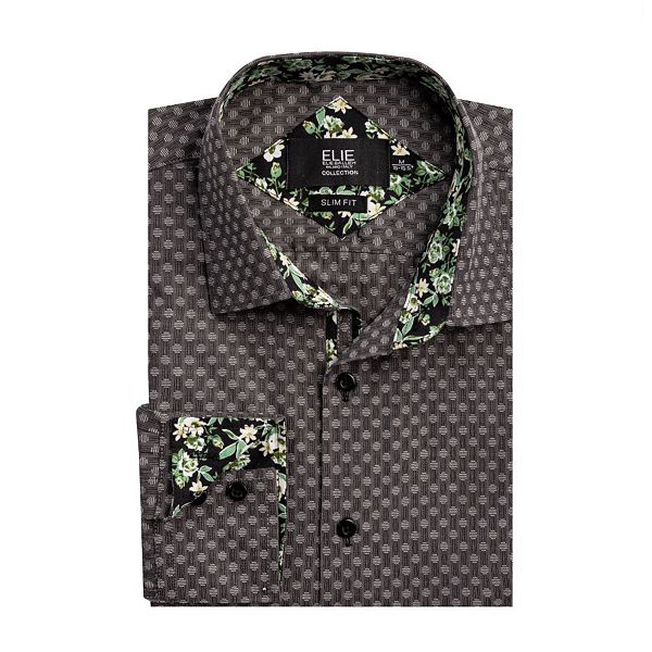 

Мальчиковая рубашка slim fit в горох Elie Balleh, Grey
