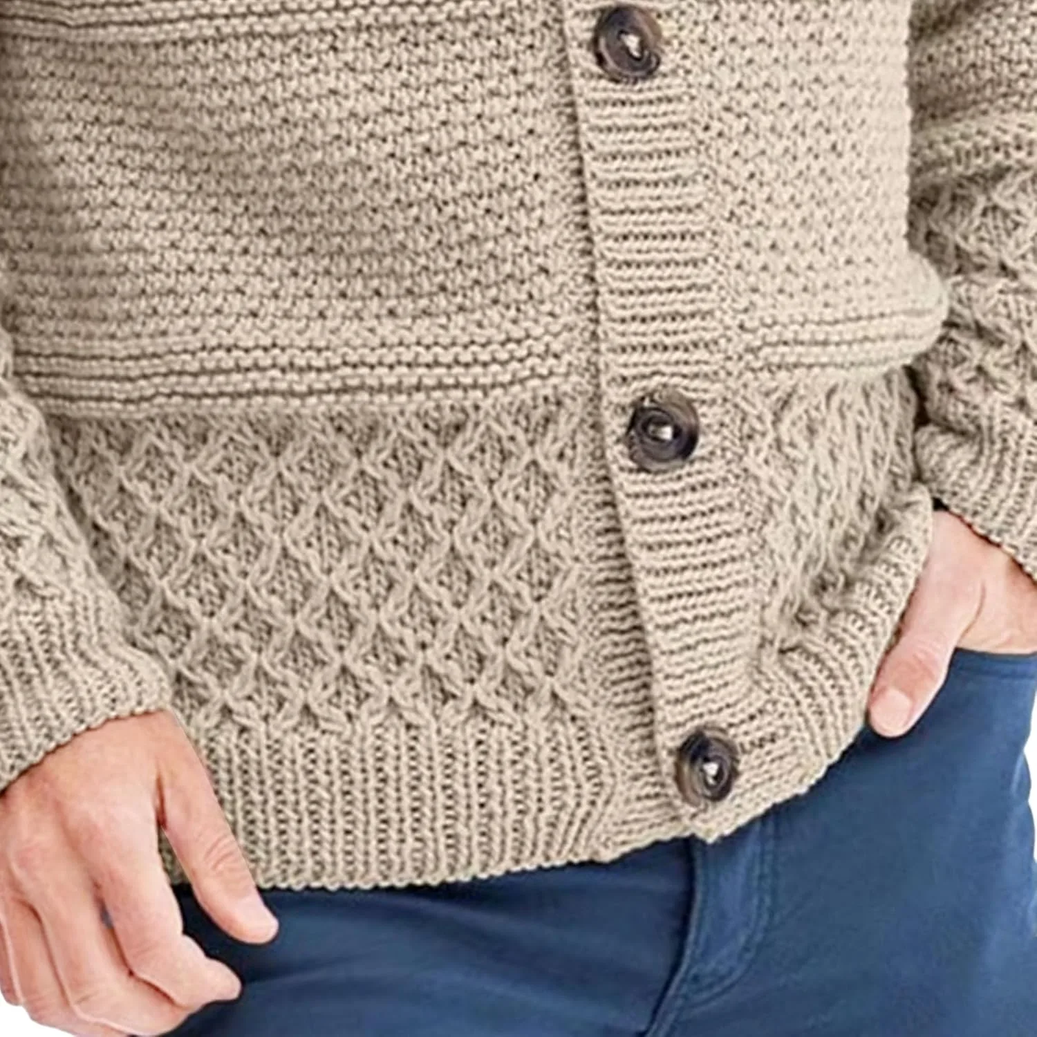 Мужской свитер с воротником стойкой Slim Fit — фото 2
