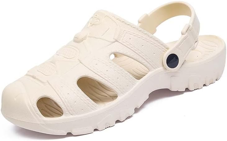 

Унисекс садовые сабо, женские и мужские садовые сабо, дизайн в стиле кроссовок, легкий материал EVA, противоскользящие и износостойкие, модные пляжные сандалии, для использования дома и на улице Vtiao, бежевый