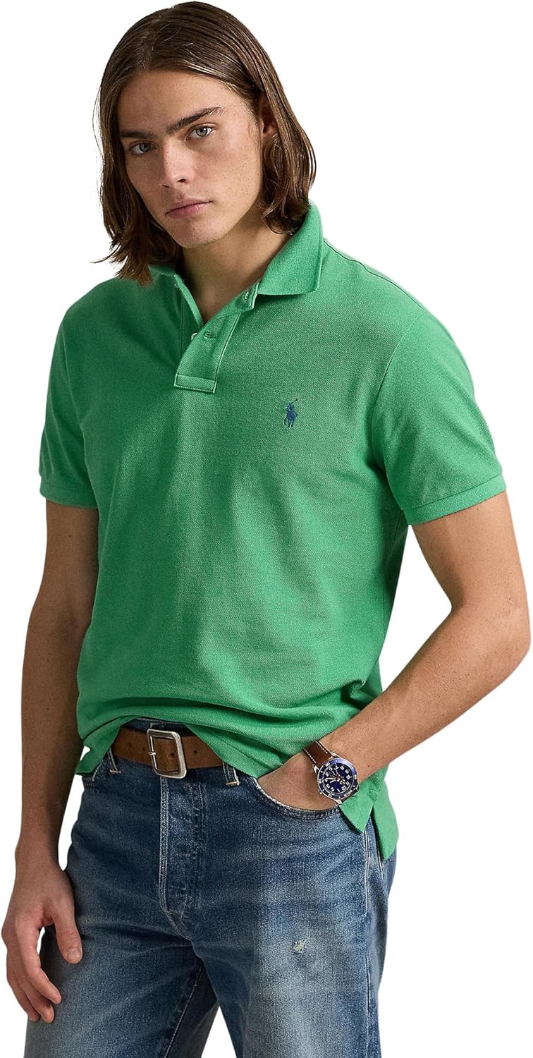 

POLO RALPH LAUREN Мужская классическая поло с сеткой, Raft Green, Зеленый, POLO RALPH LAUREN Мужская классическая поло с сеткой, Raft Green