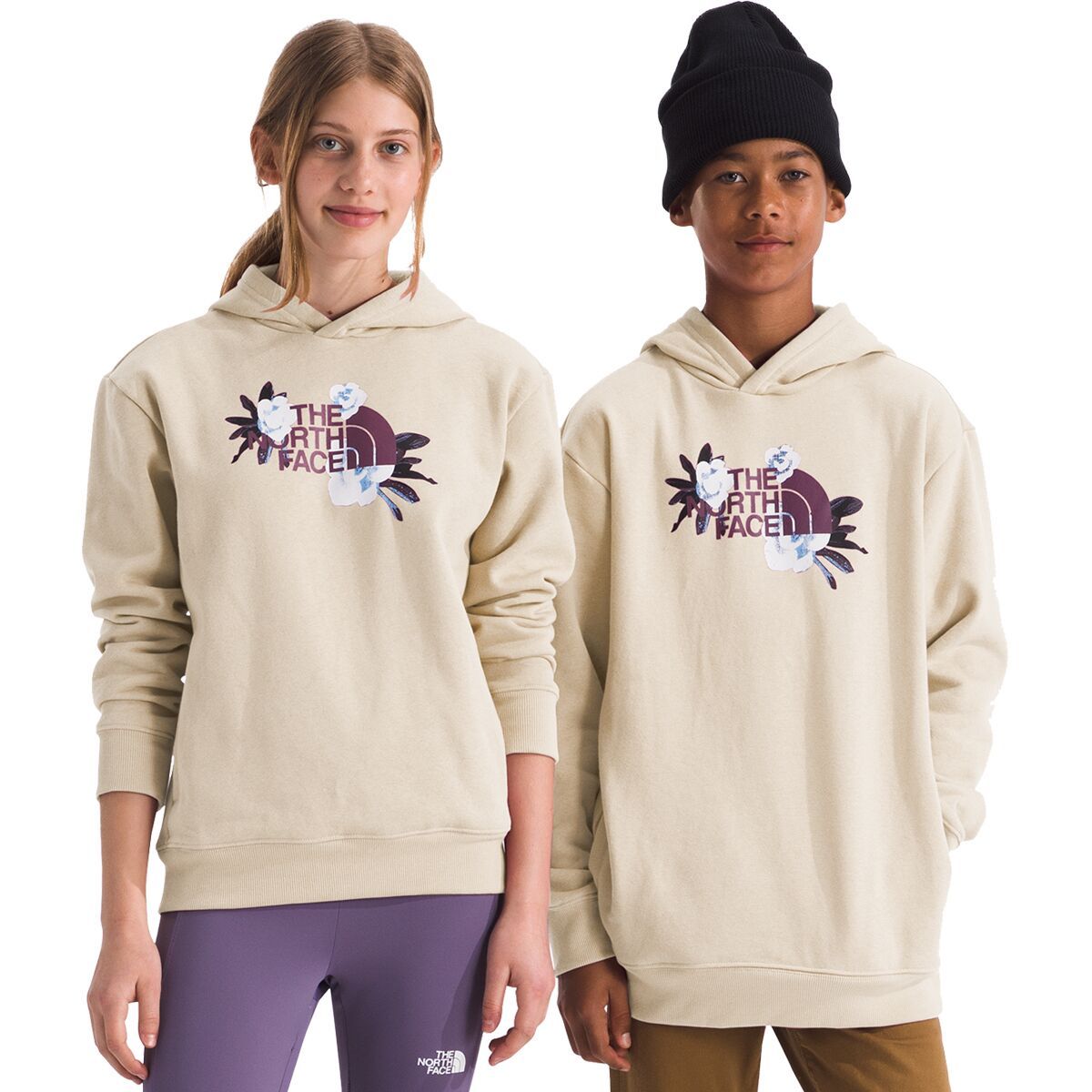 

Зимний цветочный флисовый худи с капюшоном - детский The North Face, белый
