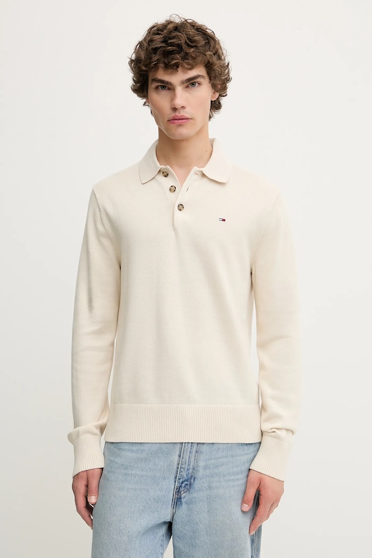 

Хлопковый свитер Tommy Jeans, бежевый