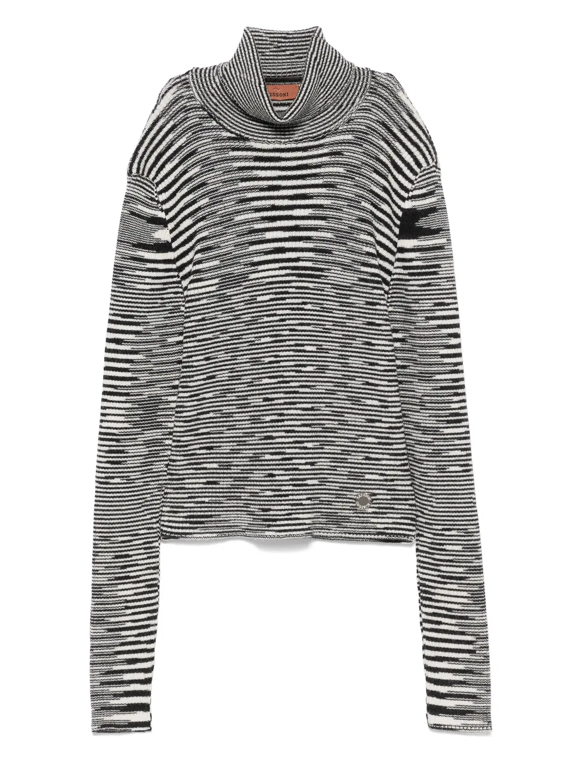 Полосатый шерстяной свитер Missoni, черный/белый