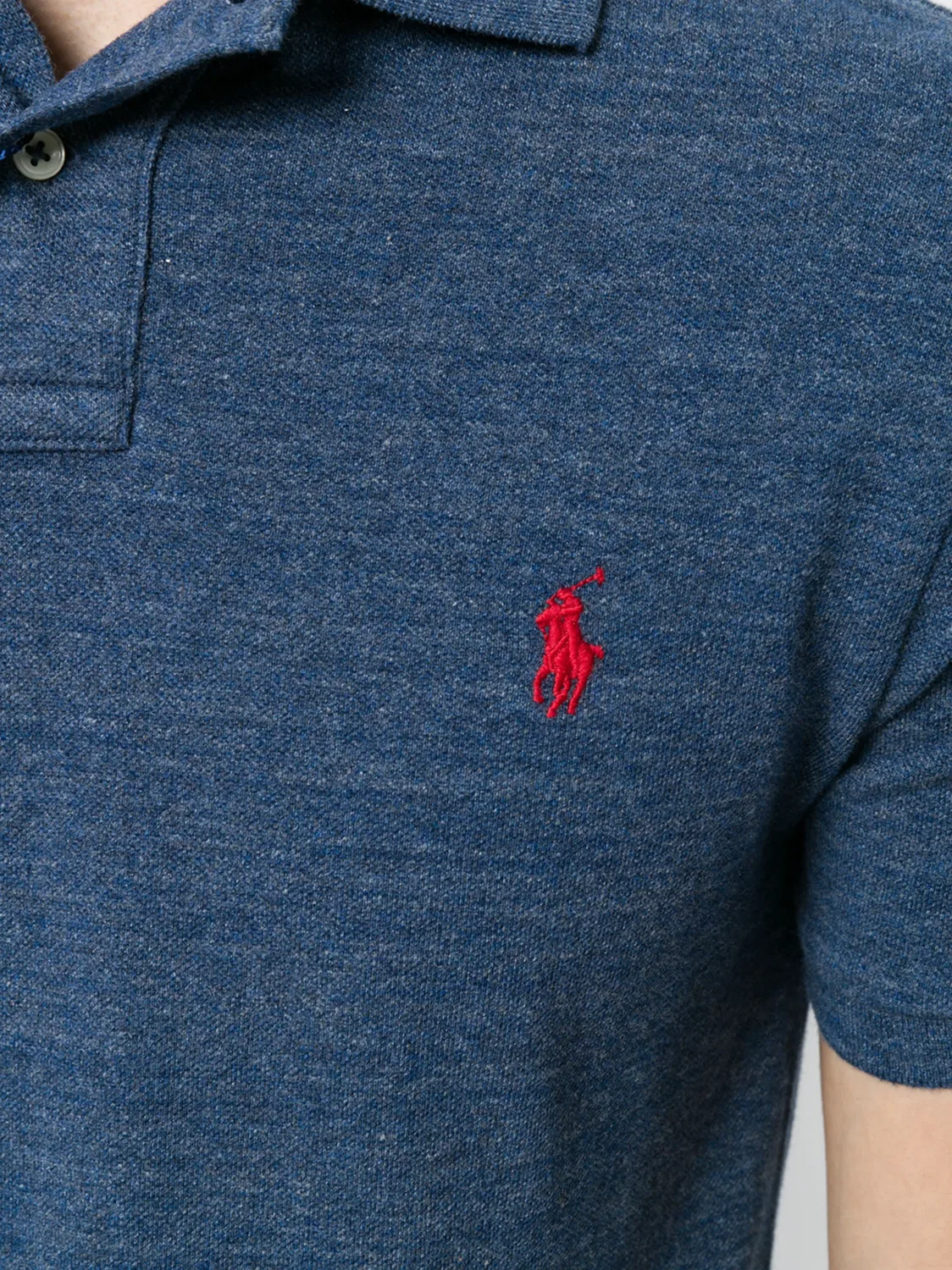 Polo Ralph Lauren Поло с эмблемой в голубом цвете — фото 2