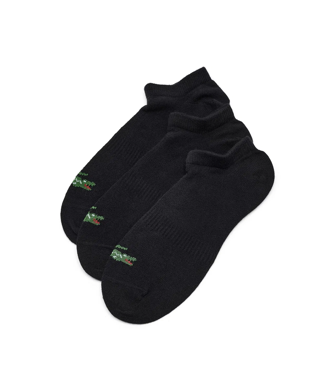 Набор из 3 низких носков Lacoste, Black — фото 2