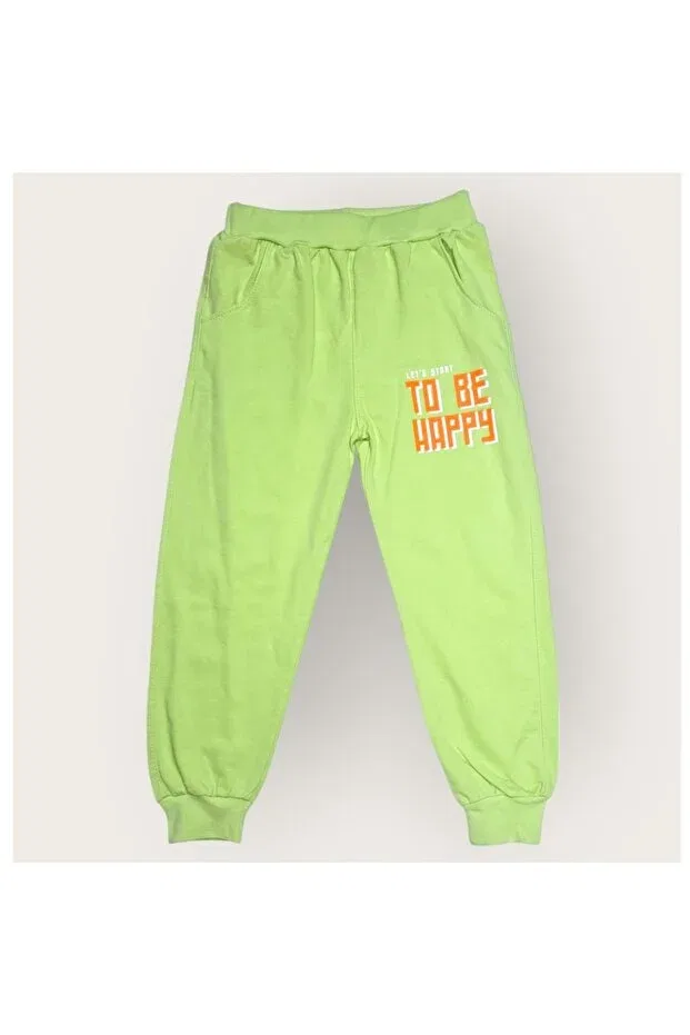 Детский спортивный костюм с принтом To Be Happy Motif Mnk Baby&Kids, Green — фото 3