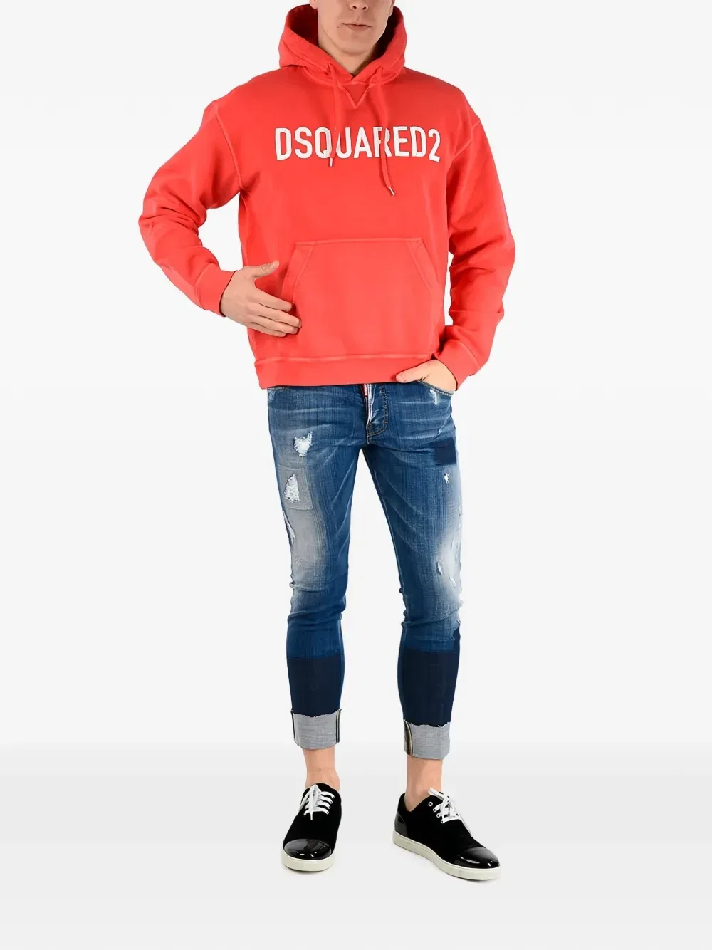 Худи с графическим принтом Dsquared2, красный — фото 2