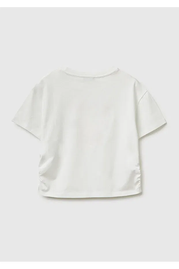 Детская футболка для девочек хлопковая United Colors Of Benetton, White — фото 2