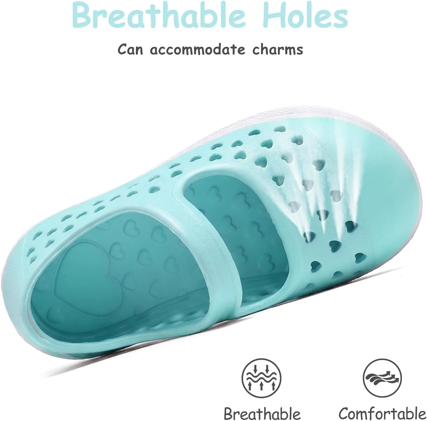 Детские туфли Мэри Джейн для девочек Mary Jane Water Shoes Nedaan, Waterblue — фото 3