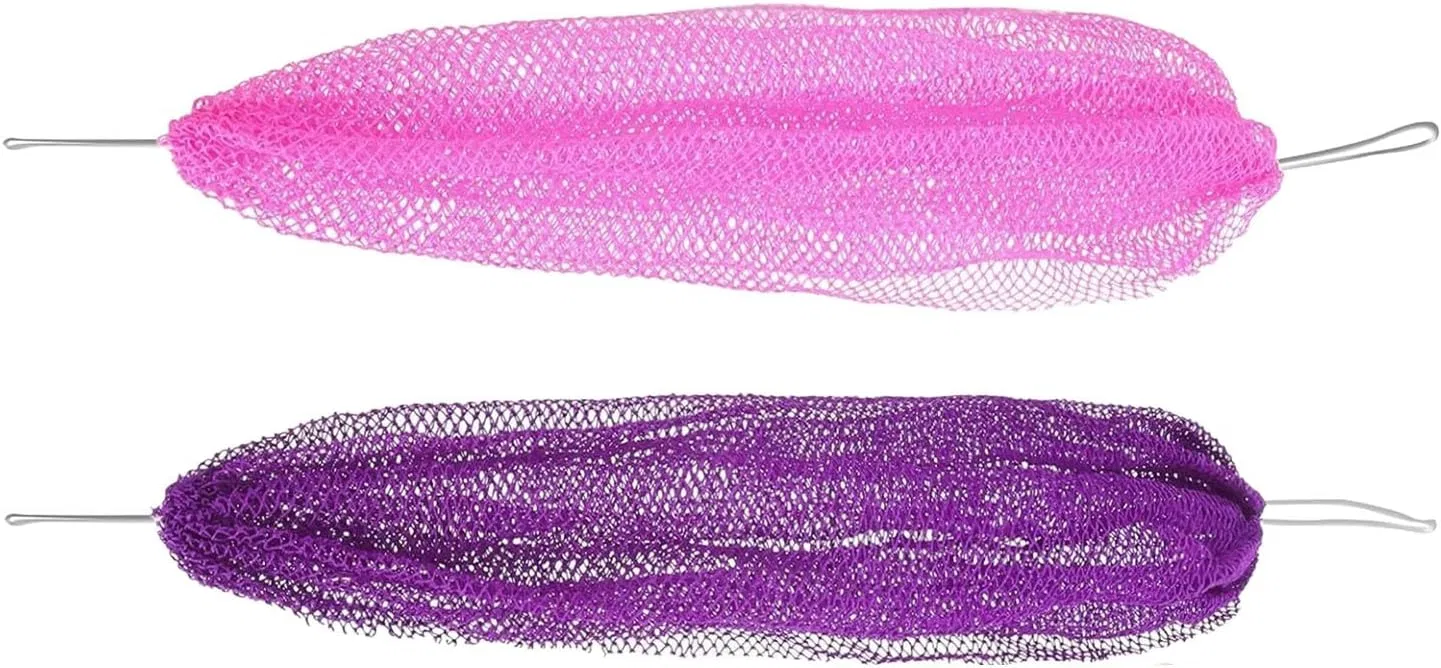 Сетчатая мочалка для спины, XAGMODSHN, 2 шт, 20x60 см, Rose