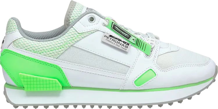 

Кроссовки Puma Mercedes-AMG Petronas F1 x Wmns Mile Rider White Elektro Green, белый