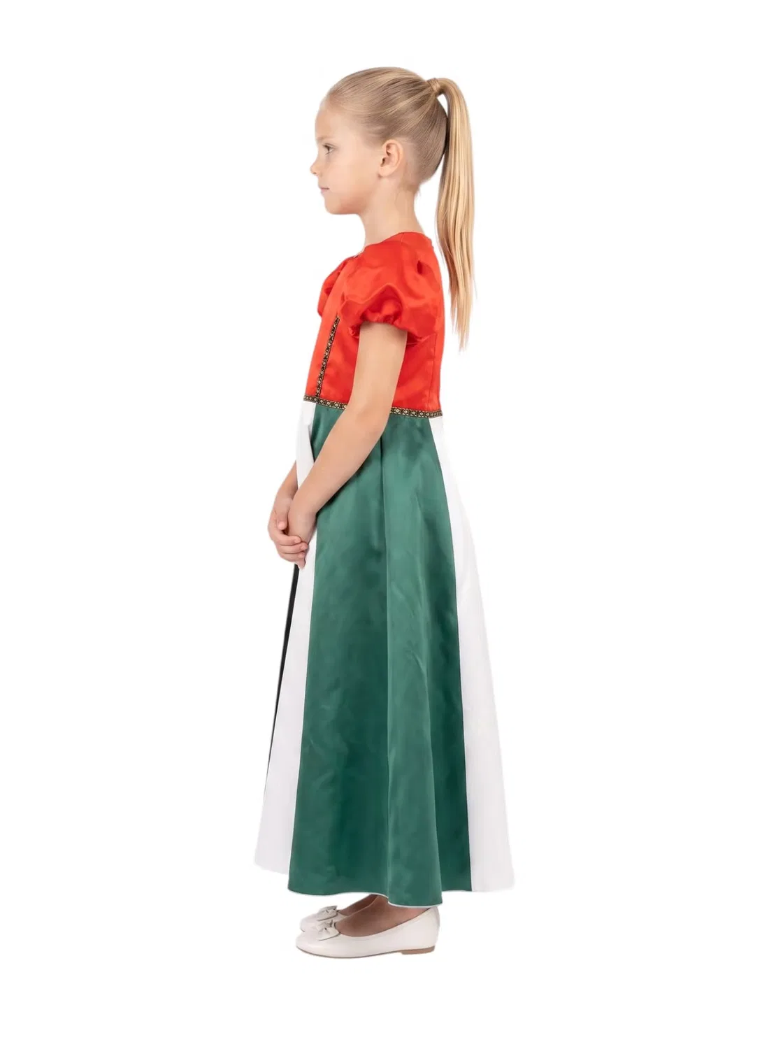 Платье с короткими пышными рукавами Little Patriot Bidani, мультиколор — фото 2