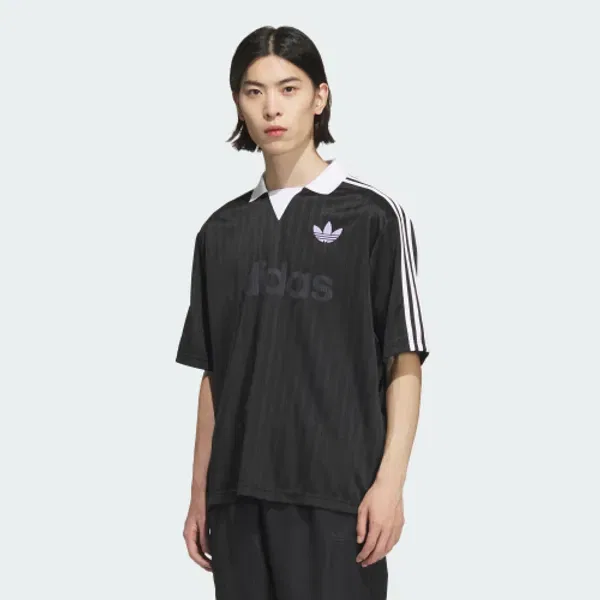 Футболка поло с воротником-гольф, Adidas, черный — фото 2