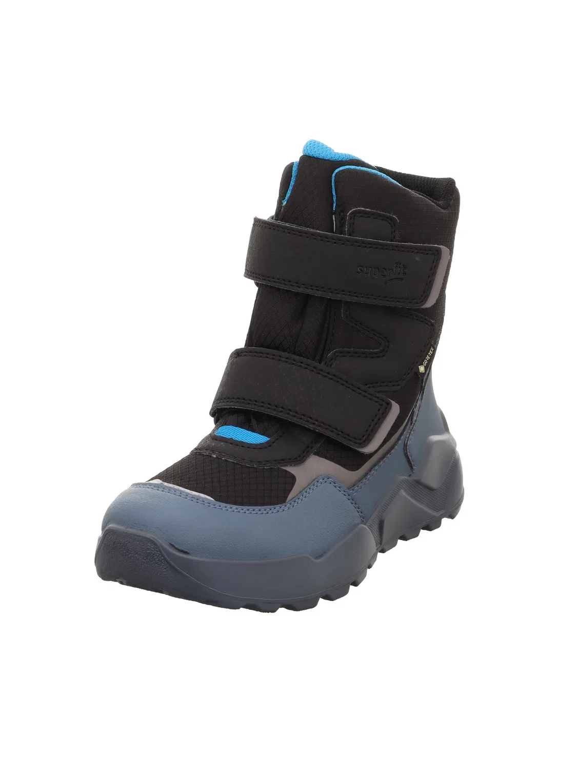 Детские снежные ботинки для мальчиков с принтом Rocket Warm Gefütterte Gore-Tex Superfit, Turquoise Blue 8020