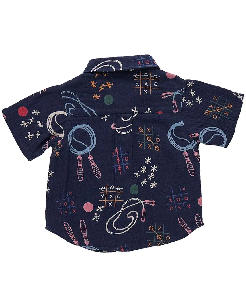 Детская рубашка для мальчиков с принтом Tic Tac Toe Jack Shirt Pink Chicken, мультиколор — фото 2