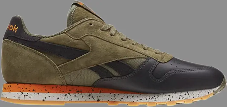 

Кроссовки Reebok Classic Leather, черно-зеленый, Черный, Кроссовки Reebok Classic Leather, черно-зеленый
