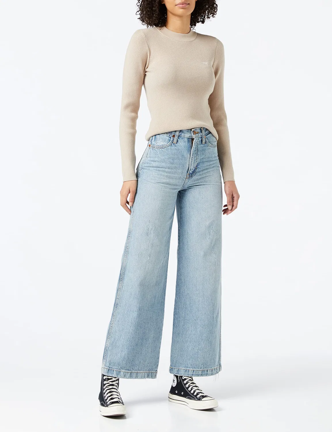 Женский свитшот с ребристой фактурой Crew Rib Levi's, Cement — фото 3