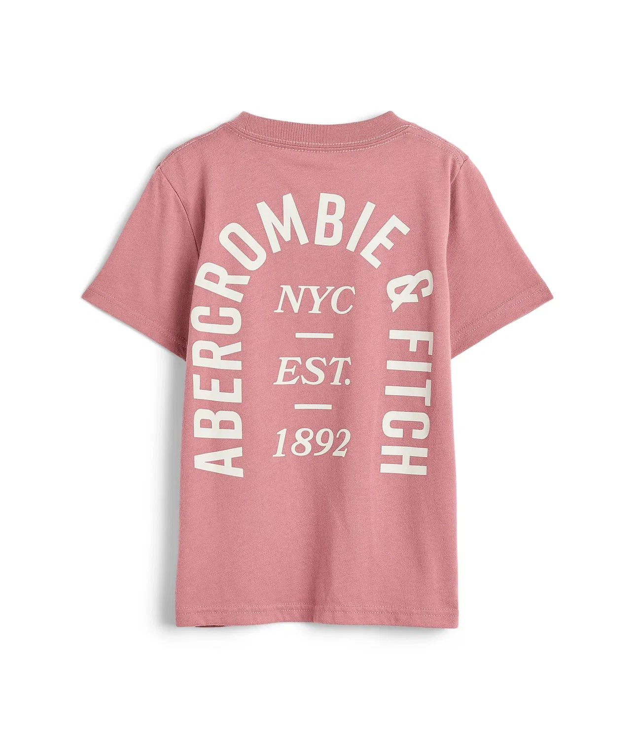 Футболка с логотипом NYC Est 1892 (для маленьких и больших детей) Abercrombie Kids, Dusty Rose — фото 2