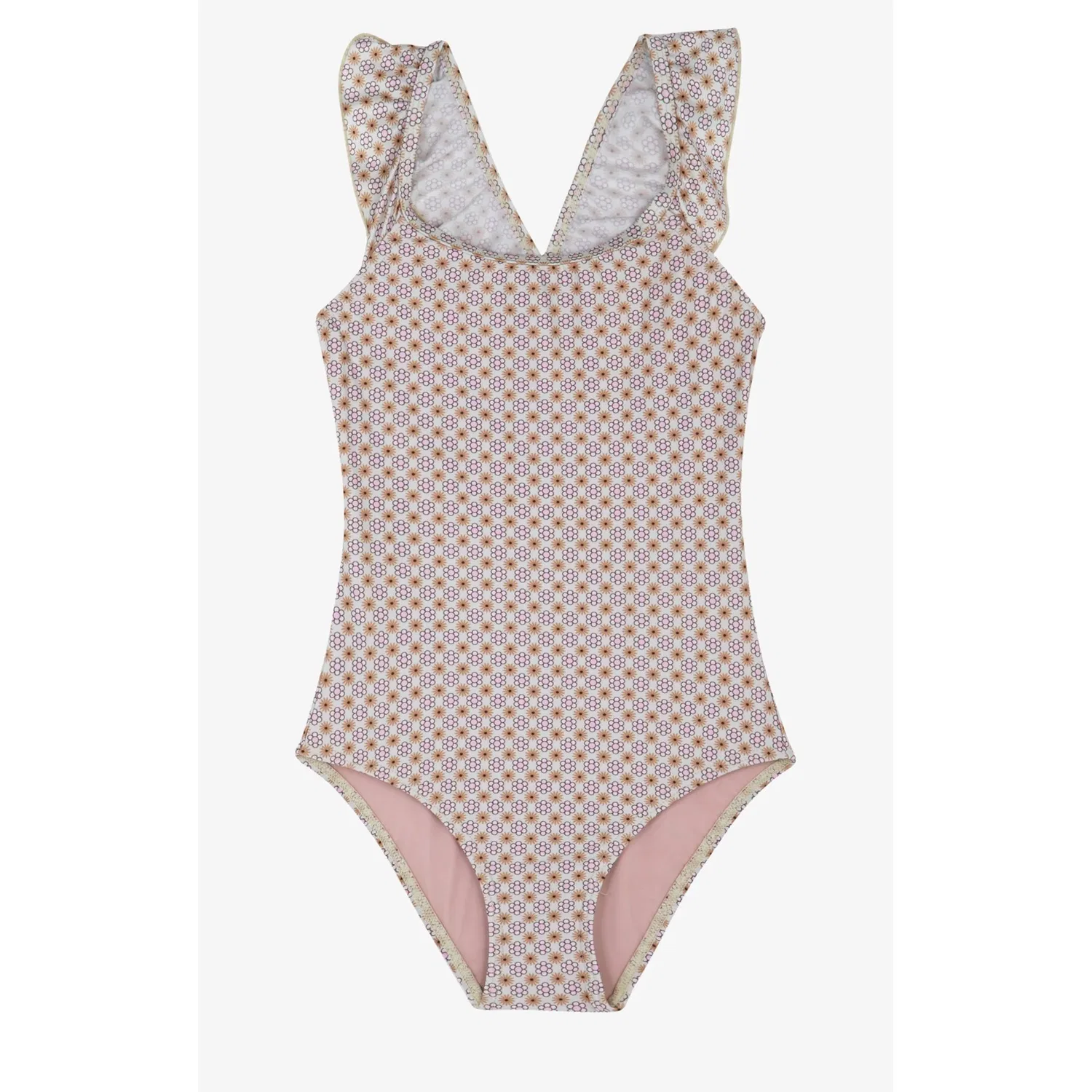 Детский купальник с оборками и квадратным вырезом Vacation Mode Square Neck Ruffle One Piece Gottex Kids, Multi-Pastel