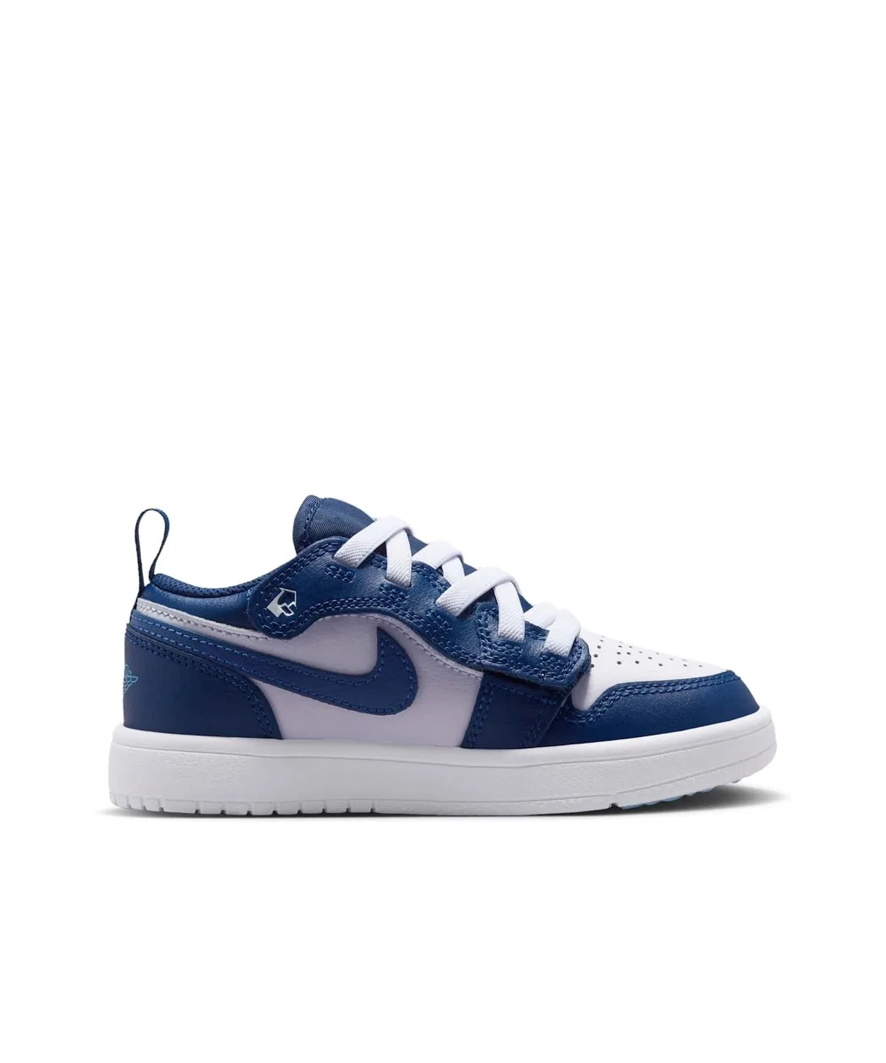 Детские кроссовки с липучками Jordan 1 Low Alt Little Kids' Shoes JORDAN BRAND, Midnight Navy/White/University Blue — фото 3