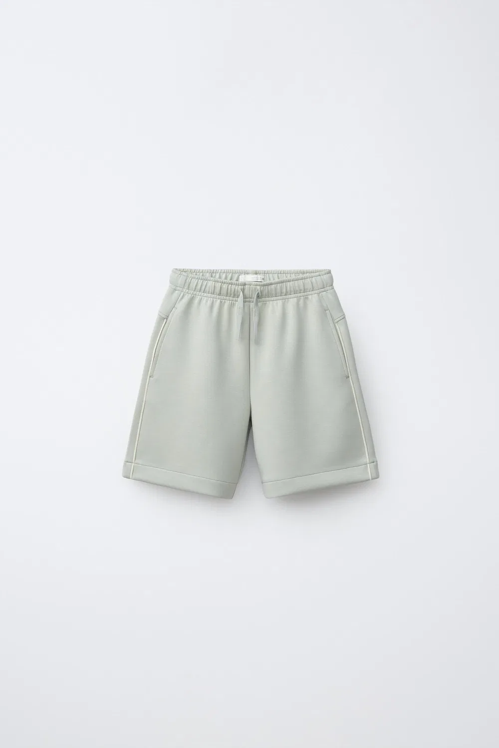 Спортивные шорты-бермуды с кантом ZARA, Light mint green