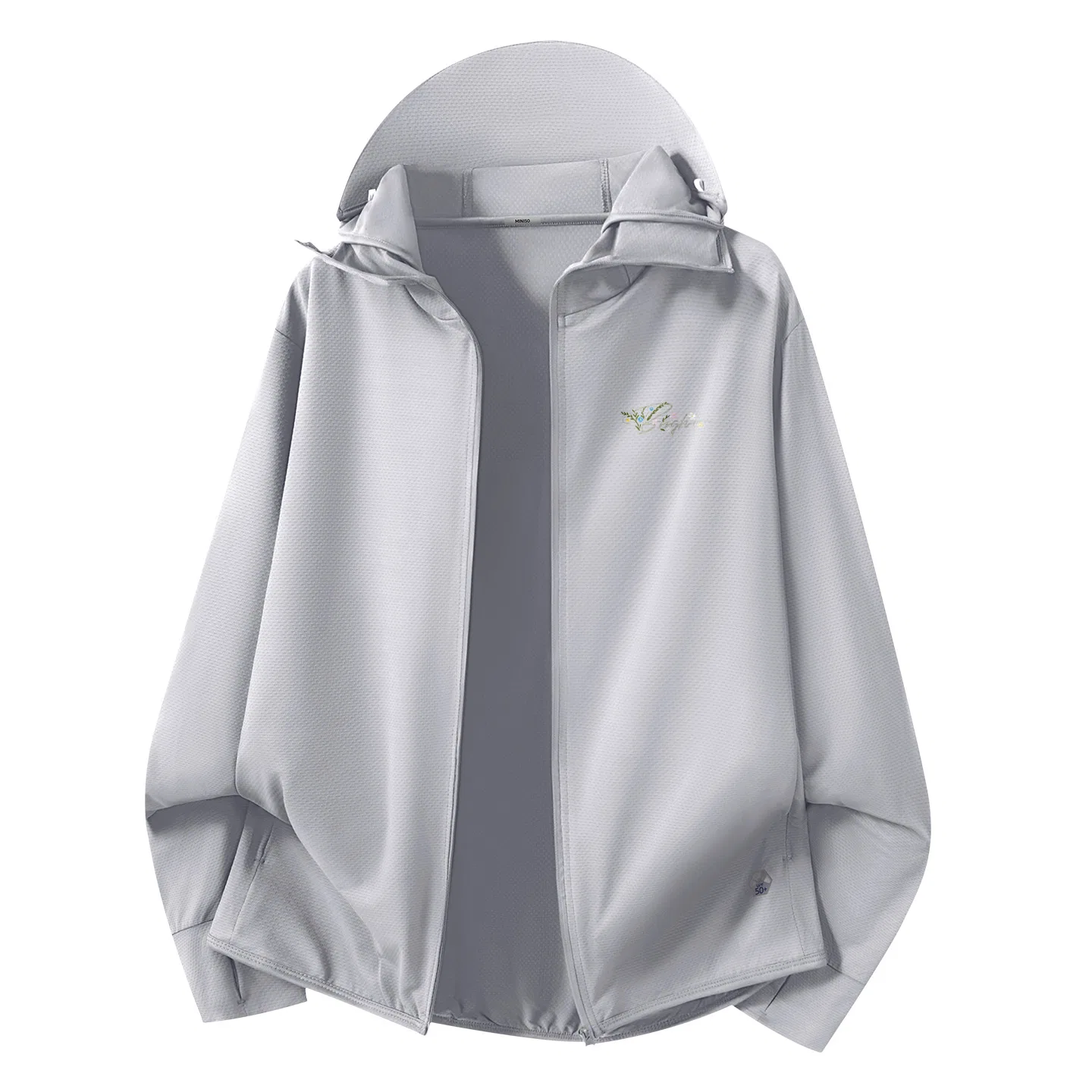 Детская защитная одежда от солнца со съемным козырьком MINISO, Light Gray