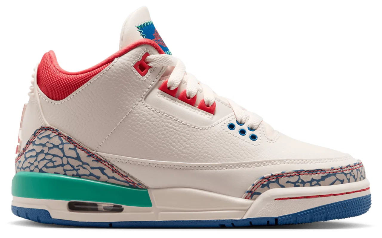 Детские кроссовки для мальчиков Jordan Retro 3, Green/White/Red