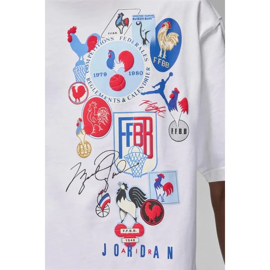 Футболка мужская с коротким рукавом Jordan Sportx FFBB Nike, Белый — фото 3