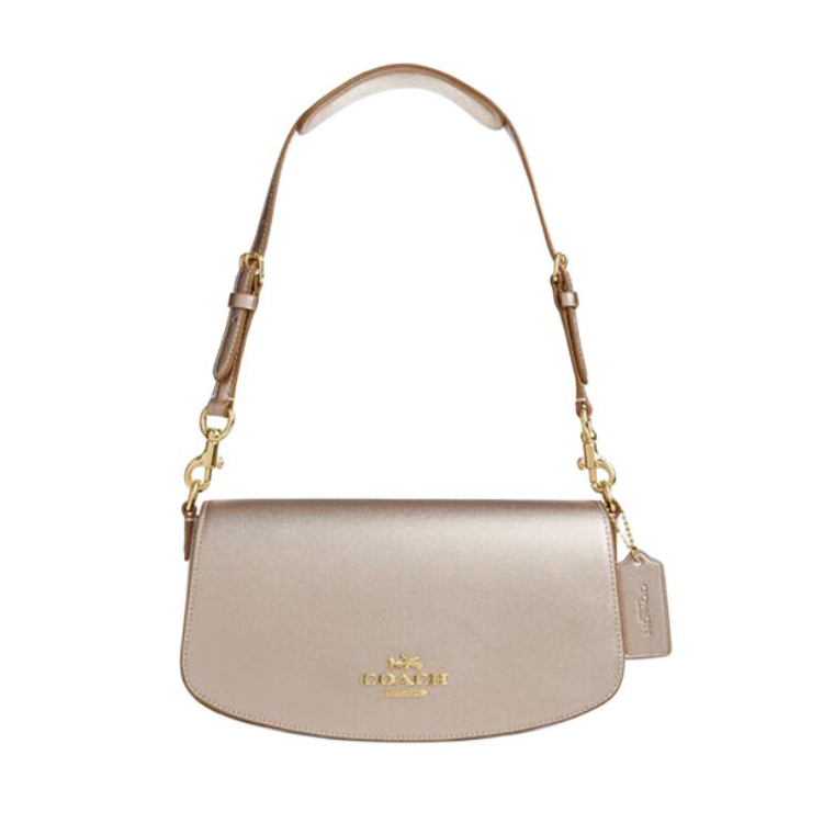 

Плечевая сумка pvc, женская сумка через плечо среднего размера champagne COACH