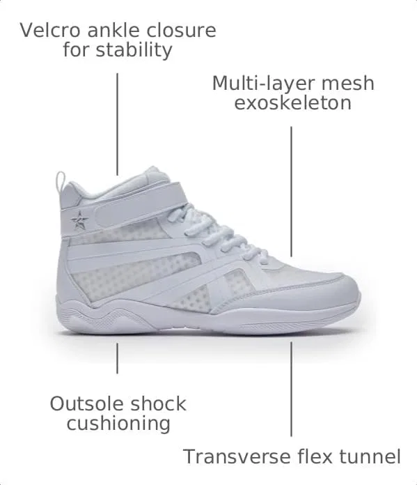 Детские кроссовки для чирлидинга Renegade White Rebel Athletic, White — фото 3