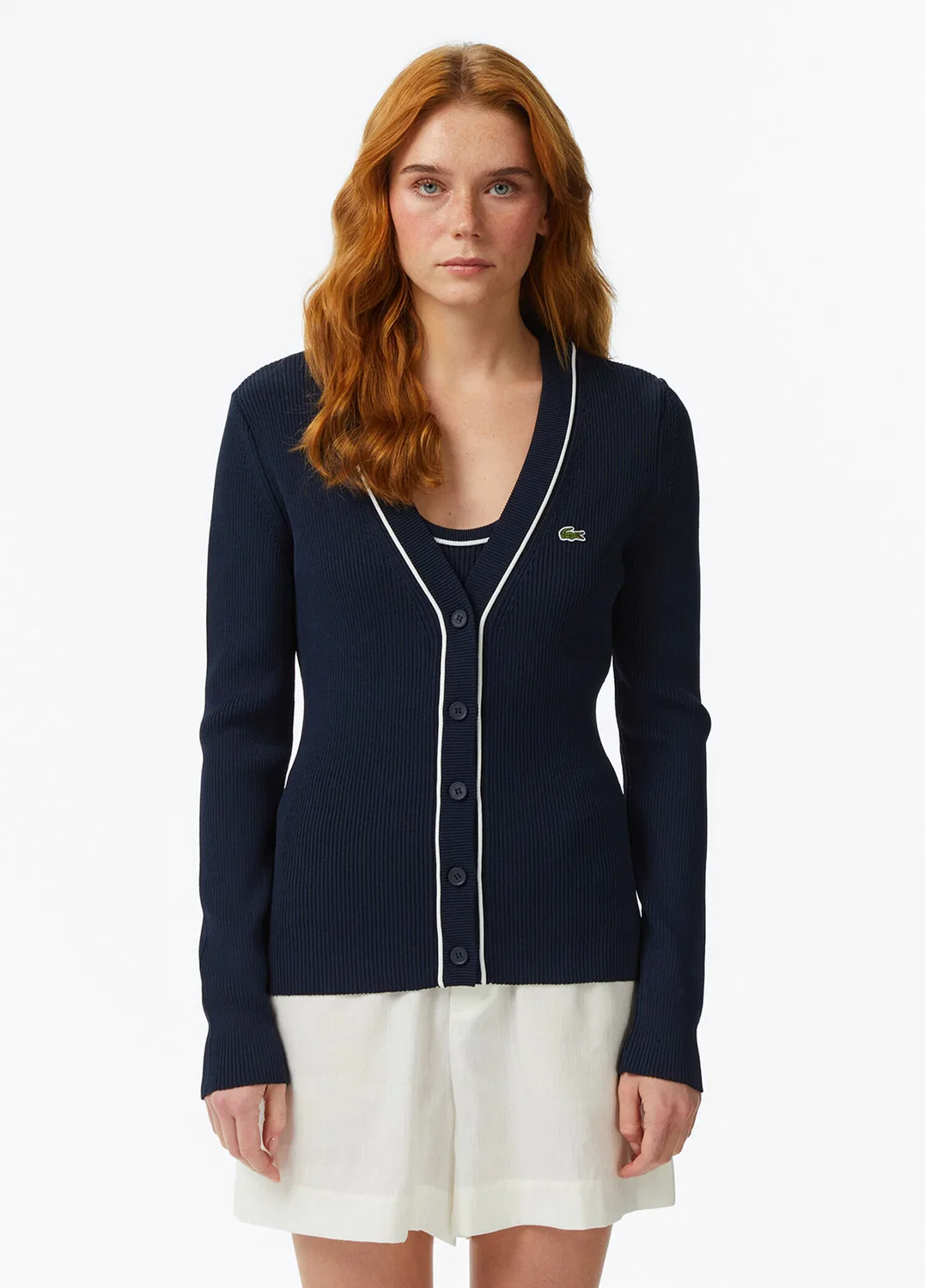 Блуза Lacoste V-образный вырез Slim Fit, navy