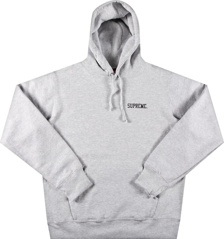 Толстовка Supreme x Joel-Peter Witkin Sanitarium Hooded Sweatshirt 'Ash Grey', серый — фото 2