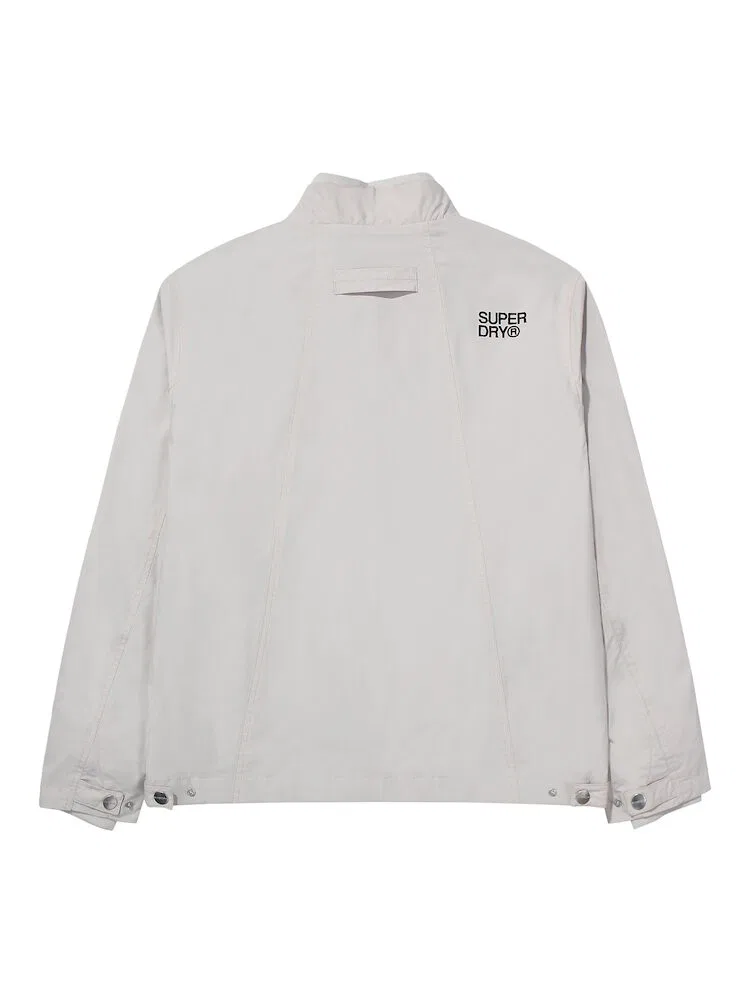 Куртка-ветровка с высоким воротником, Windbreaker SUPERDRY, Grey Beige — фото 4
