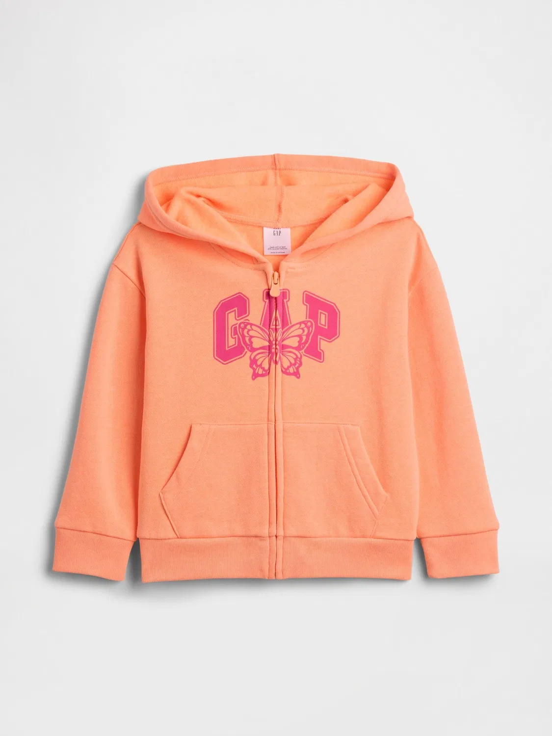 Худи на молнии, оверсайз Gap, оранжевый