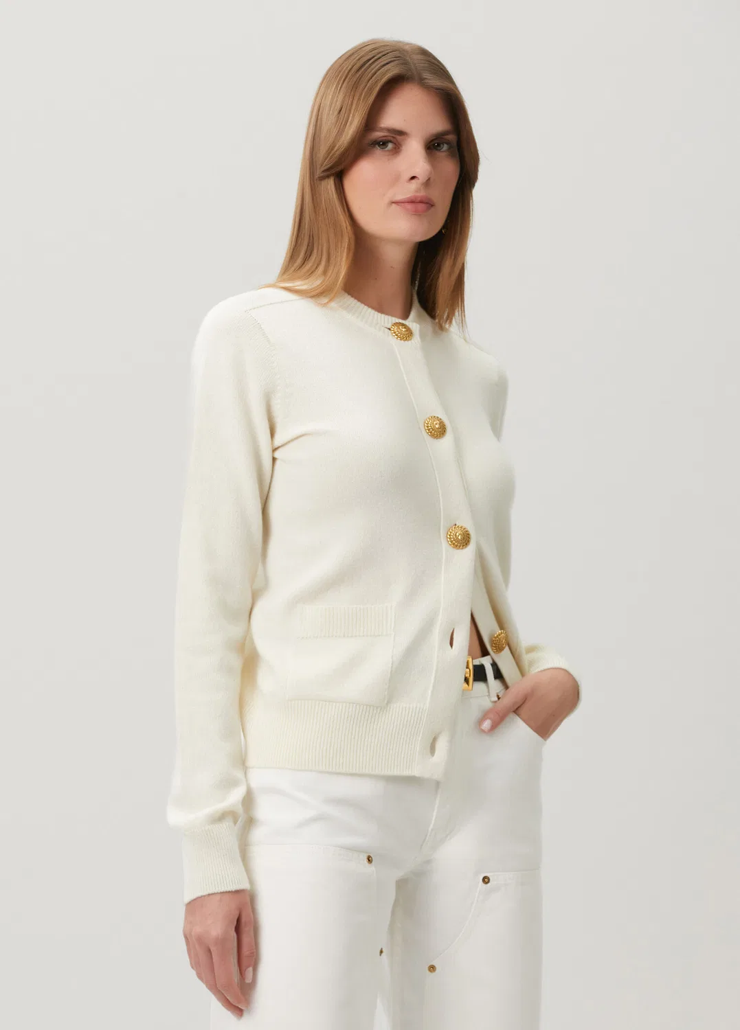 Кардиган женский Balmain, white — фото 3