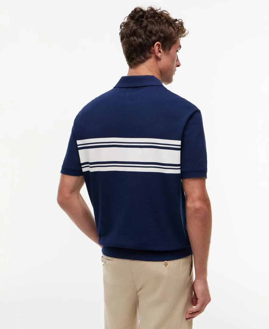 Поло с полосатым принтом Brenton Stripe Tommy Hilfiger, Carbon Navy — фото 4