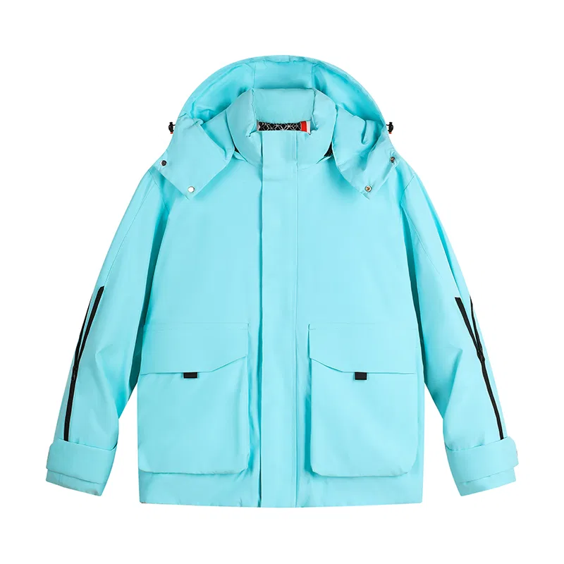 Детский пуховик с капюшоном First Snow Series Red bean, Mint Green