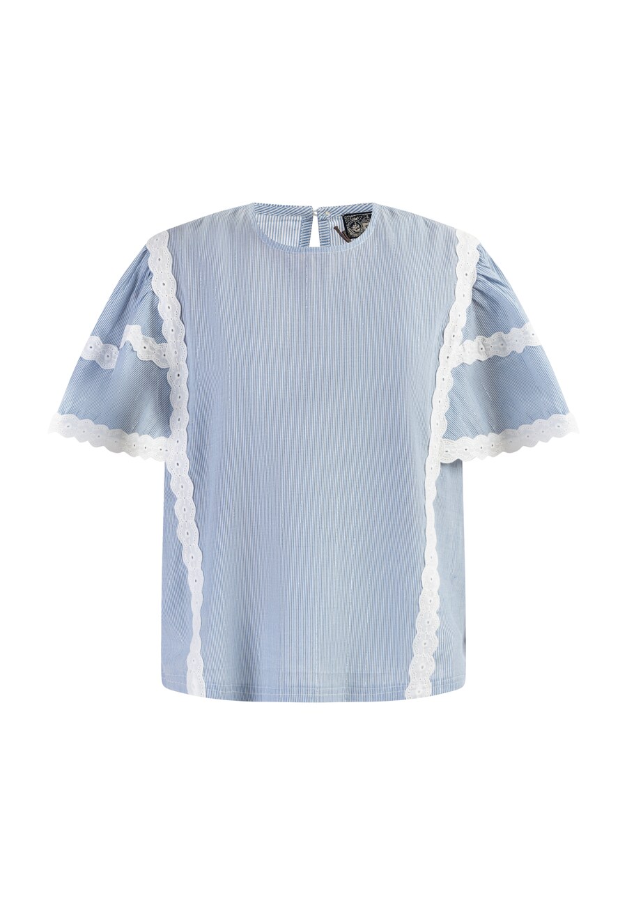 

Кружевная блузка DreiMaster Vintage Blouse, светло-синий