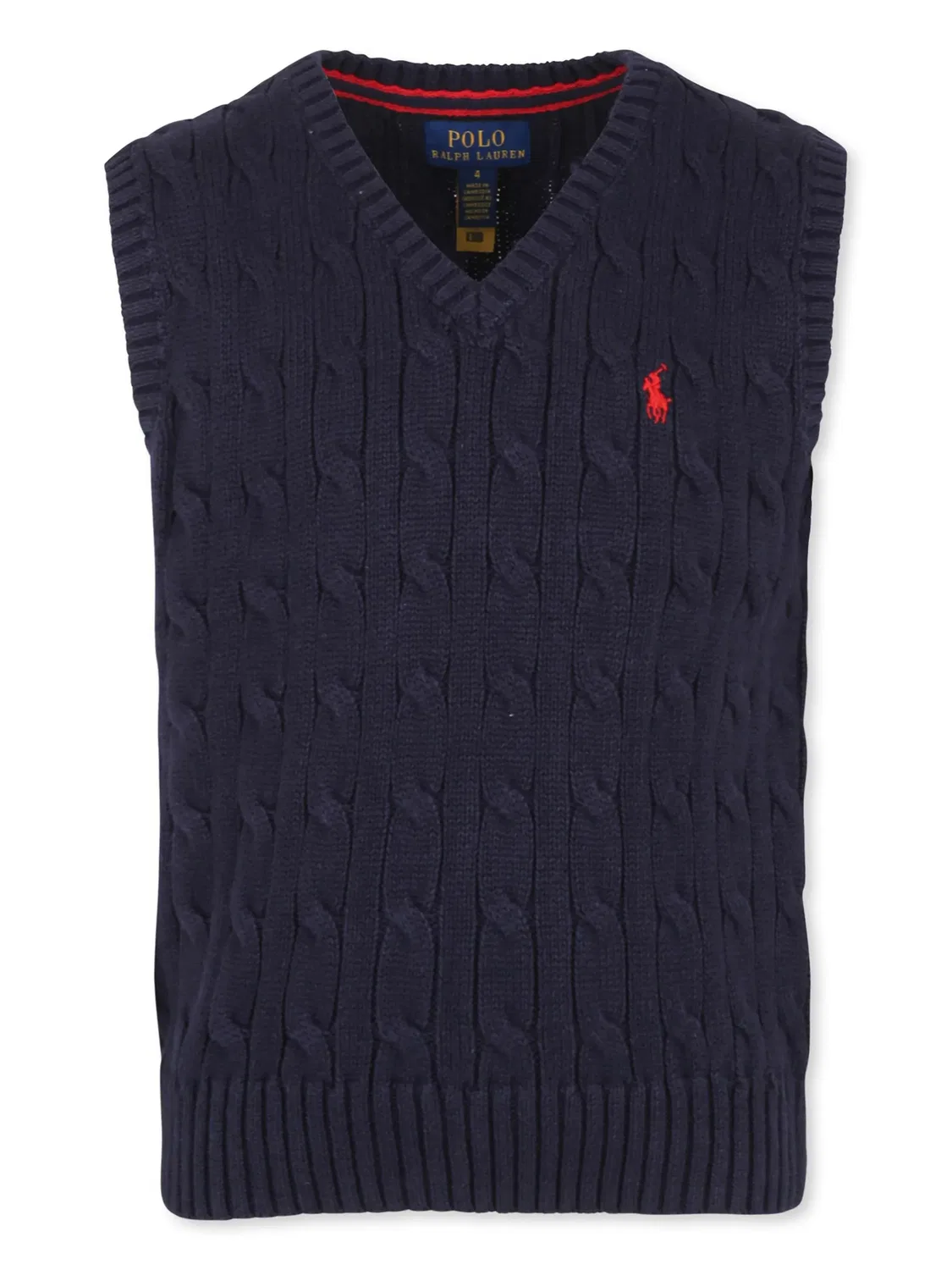 Жилет с косой вязкой Polo Ralph Lauren, синий