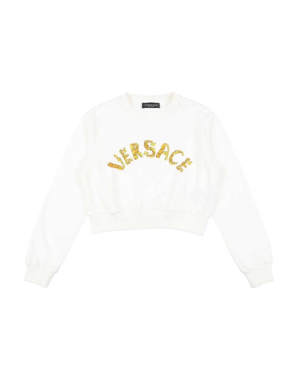 Детский свитшот для девочек с аппликацией Versace Young, белый
