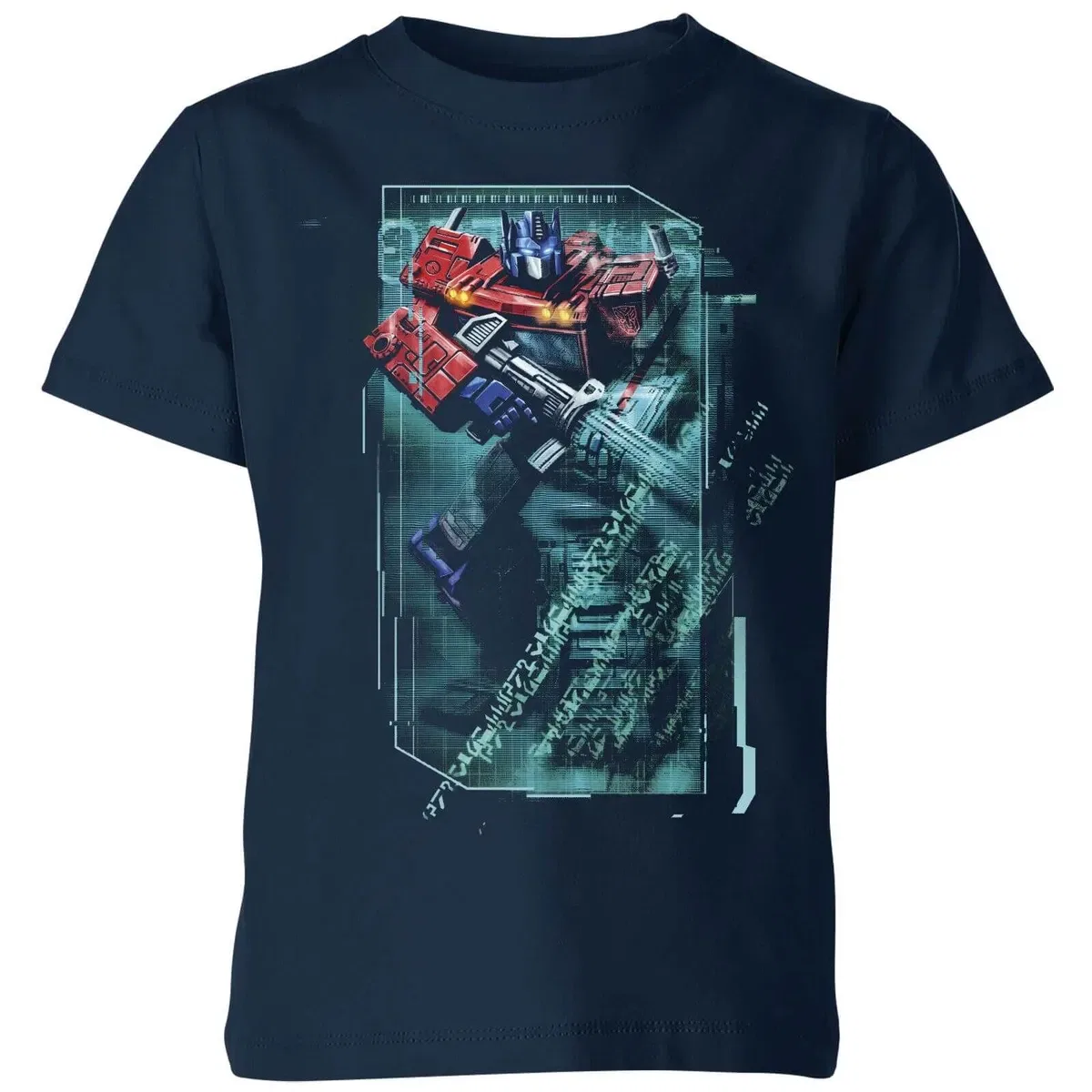 Детская футболка с принтом Optimus Prime Tech Transformers, Navy