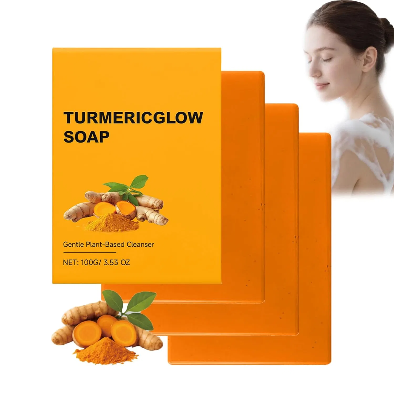 Мыло Turmeric Glow Soap, ZLHHRZJX, 3 шт, 100г