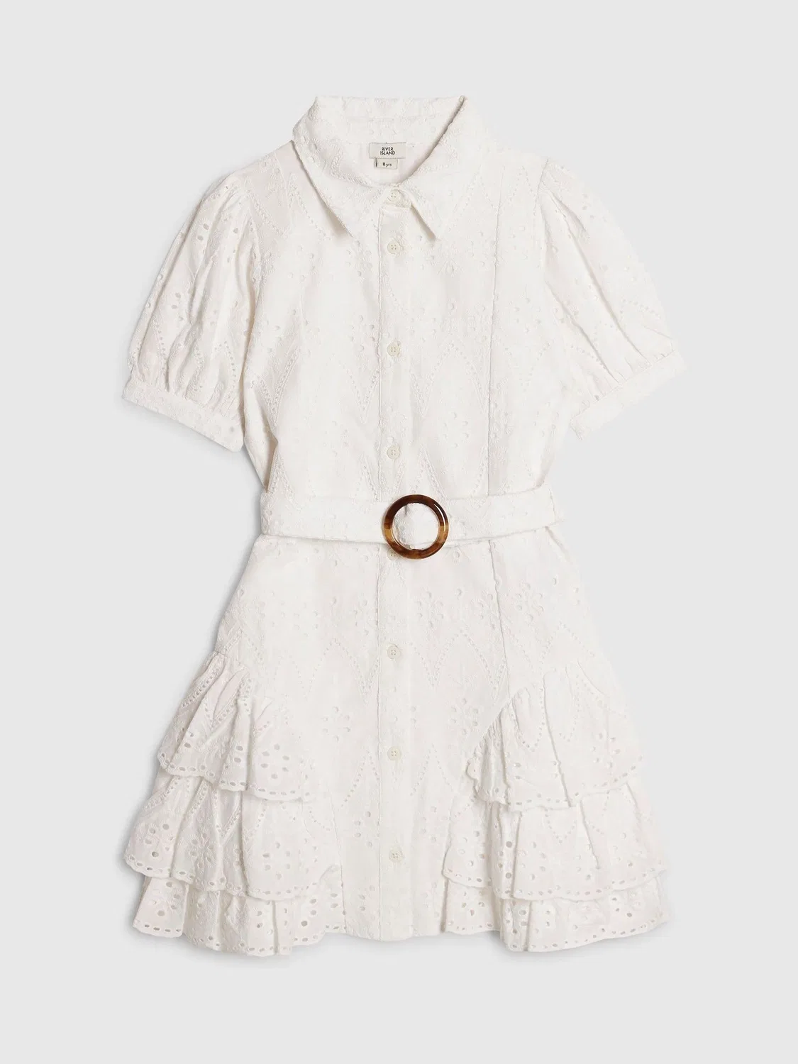 Платье с вышивкой River Island, белое