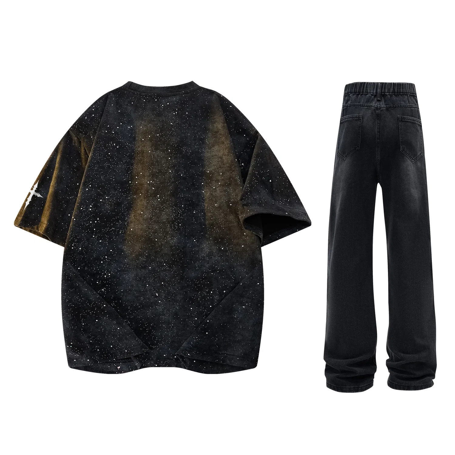 Детский спортивный комплект из футболки и джинсов Navy Blue T-Shirt+Black Jeans Paul Costelloe — фото 4
