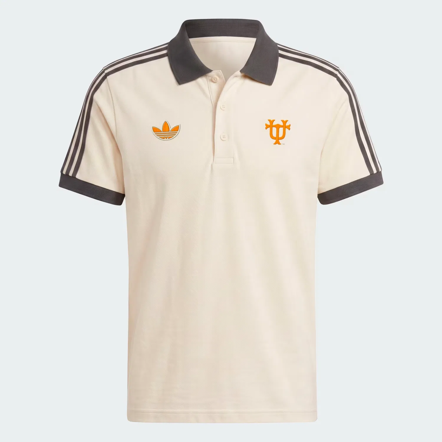 Мужская рубашка поло с коротким рукавом Tennessee Volunteers Adicolor Adidas Originals, кремово-белый с серым