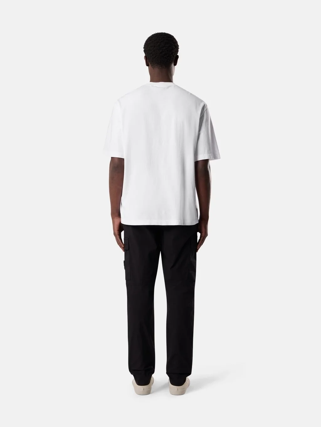 Мужская футболка Stone Island Regular-fit With Compass Patch, белый — фото 3