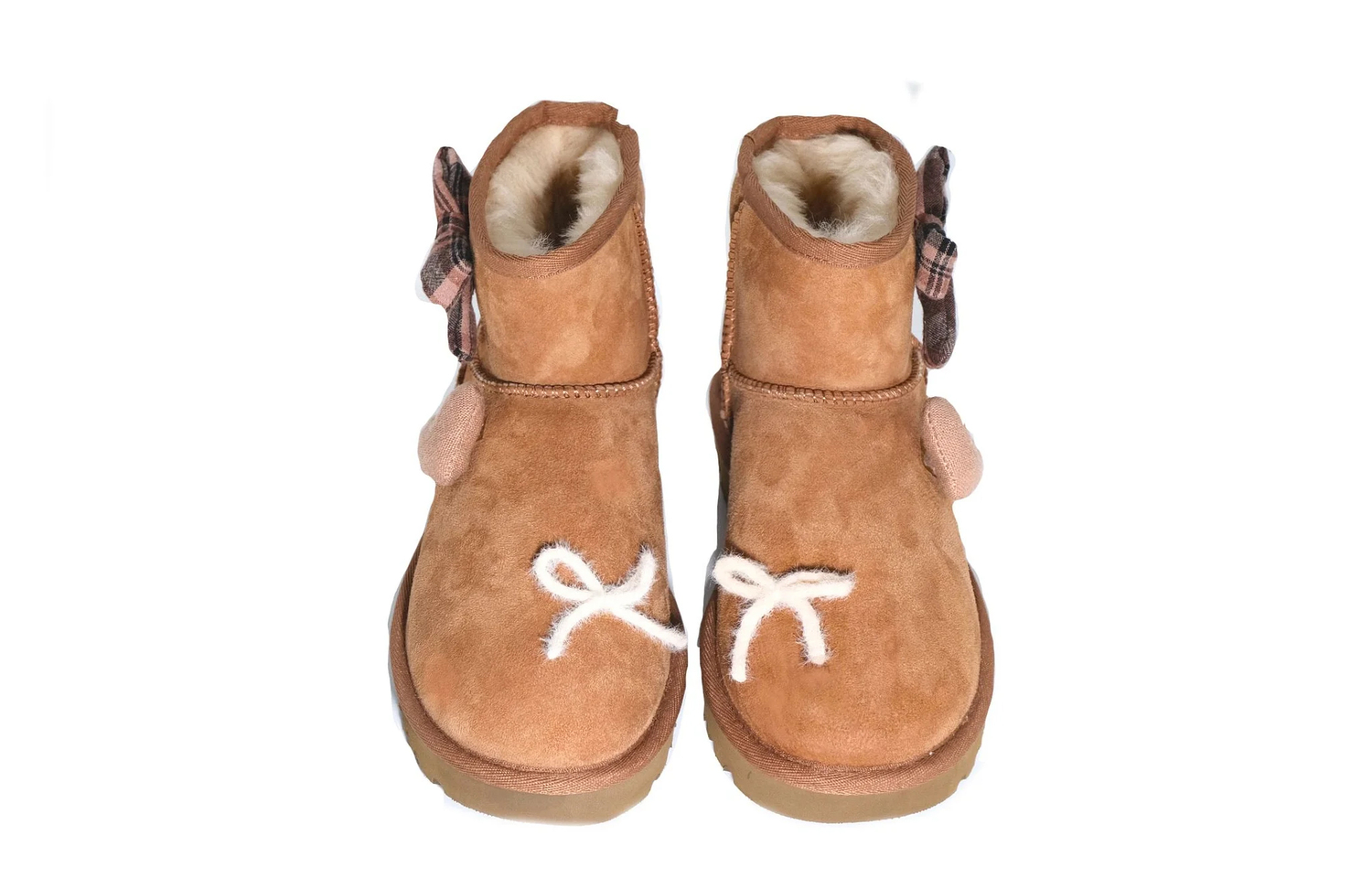 Угги UGG Classic Mini II с декоративной нишивкой, коричневый — фото 4