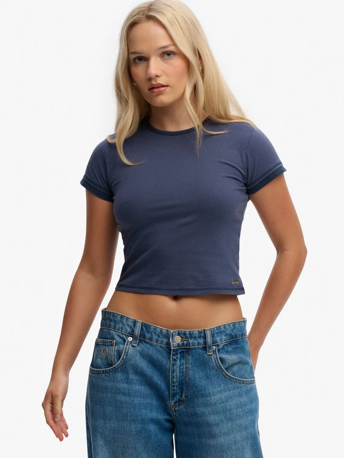Футболка Athletic Essentials Layered Top Superdry, синий — фото 2