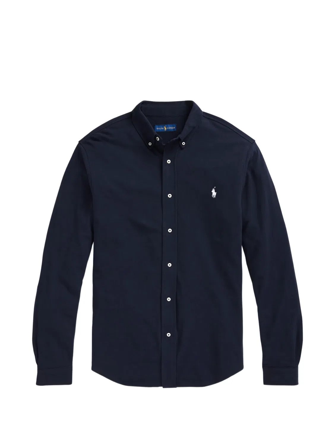 Рубашка из сетки с вышивкой Polo Ralph Lauren, синий