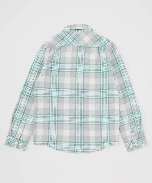 Детская фланелевая рубашка с длинным рукавом в клетку, That'll Work Flannel RVCA, Charcoal Grey — фото 3